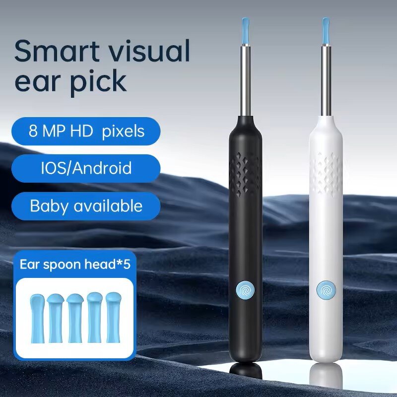 Y24 Smart Earpick - HD 4.5mm WiFi Wireless Ear Wax Cleaner Spoon Endoscope Tool