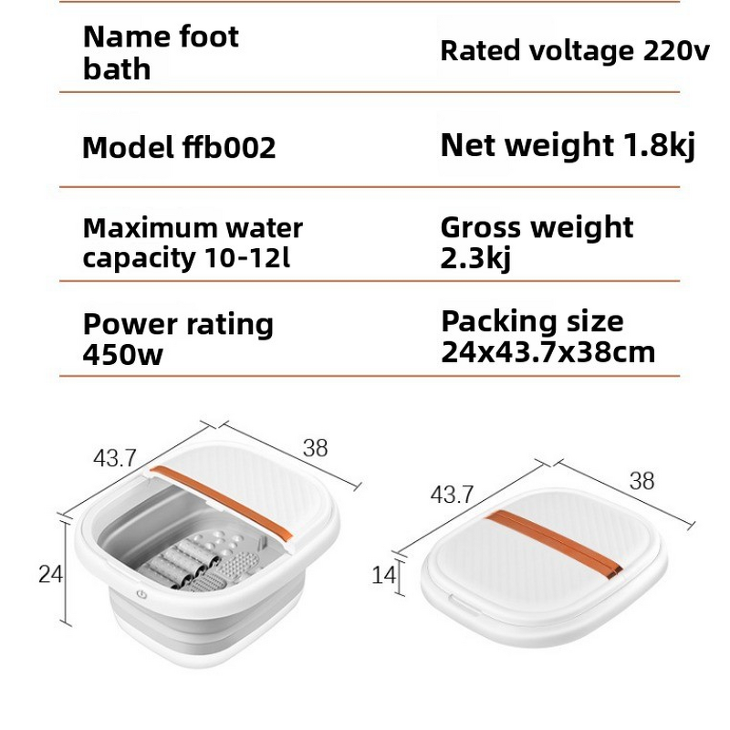 Folding Foot Bath - Portable Home Remote Control Functional Soaking Bucket Heating Pad