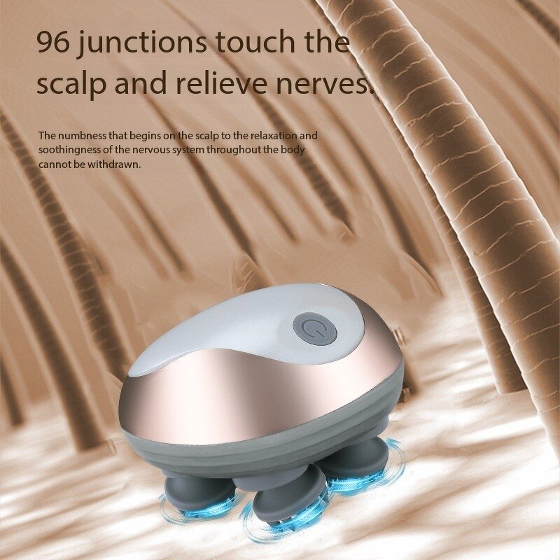 Mini Octopus Massager - Dragon Claw Handheld Kneading Vibration Scalp Head USB Charging