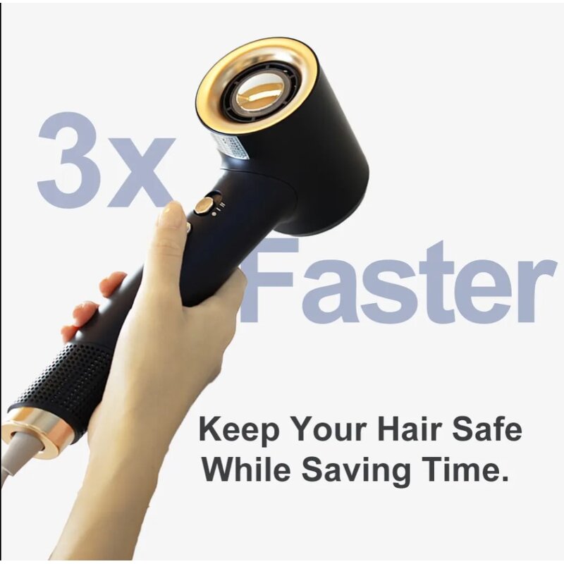 Ionic Hair Dryer - Lightweight Plastic 3 Heat Settings Cool Shot Home Travel Care