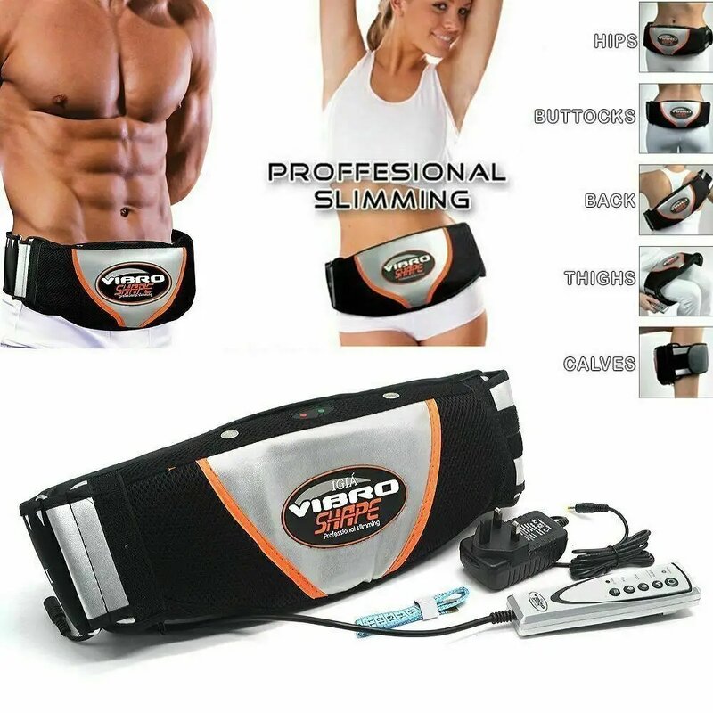 Electric Massage Belt - Vibrating Heated Back Waist Slimming Abdominal Fat Burning Tool