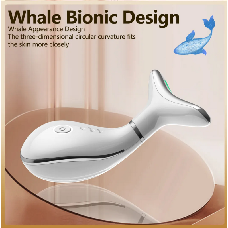 Facial Neck Massager - Wireless Remote Control Red-Light Therapy At-Home Skin Care Tool