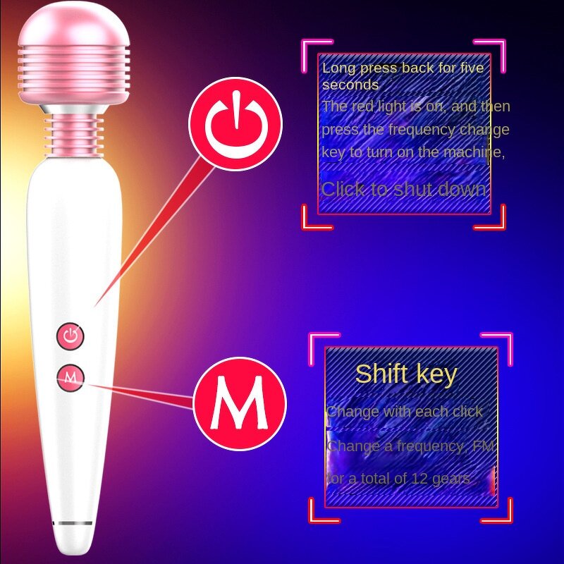 AV Rod Vibrator - Jiuai Electric 10 Speed Strong Shock Vibration Adult Female Masturbation