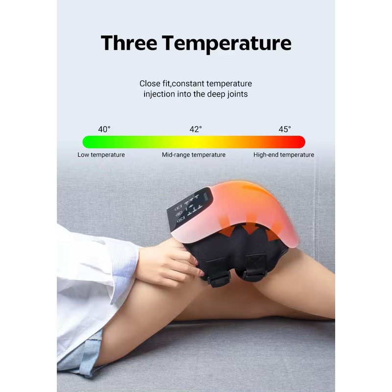 Rechargeable Knee Massager - LCD Touch Control Air Compression Kneading Heating Relief