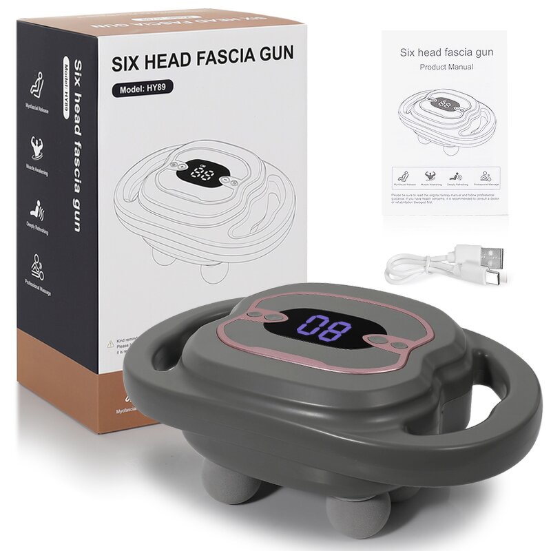 Six-Head Massager - Intelligent Control New Designed Portable Fascia Gun Therapy Device