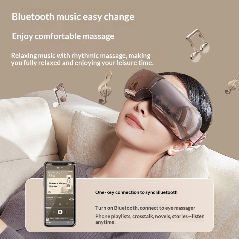 Multifunctional Eye Massager - Airbag Hot Compress BT Voice Home Visual Protector Musical