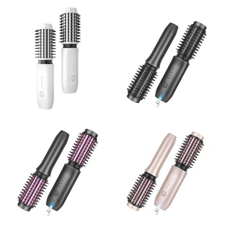 3 in 1 Hair Styling Comb - Mini Portable Cordless Curler Straightener Negative Ions