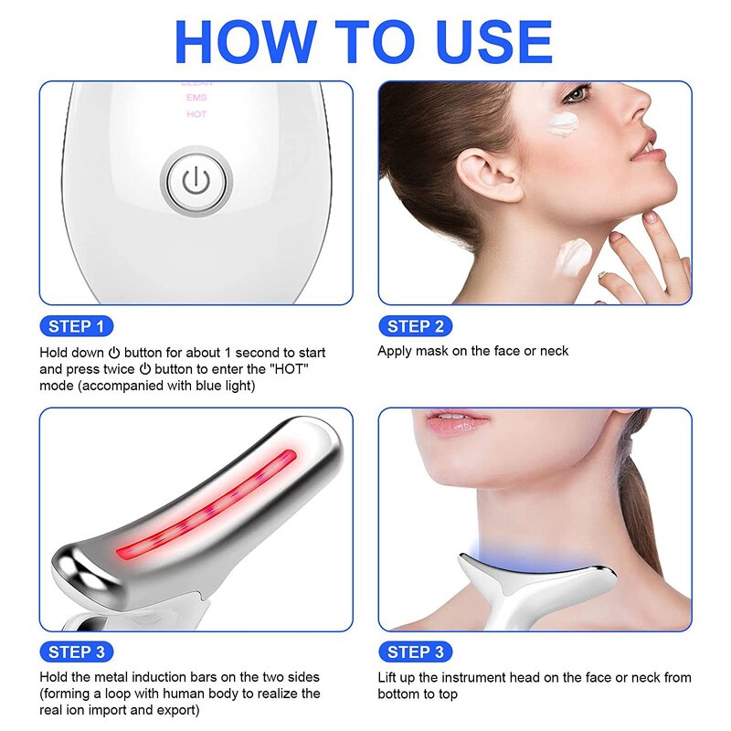 3-in-1 Neck Beauty Device - 2025 Hot Sale Anti-Aging Skin Care Household Facial Massage