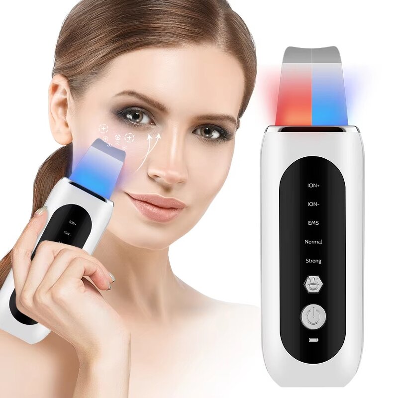 Ultrasonic Skin Scrubber - Electric Ion Deep Cleaning Wireless Remote Waterproof Spa