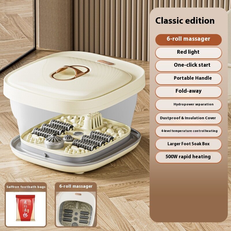 Automatic Foot Wash Basin - Portable Foldable Heating Constant Temperature Home Massage