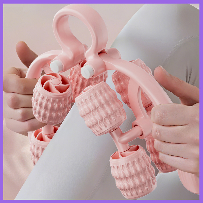 Roller Stick Massager - Multi-Functional Deformable Back Arm Leg Ring-Shaped Leg Clamp