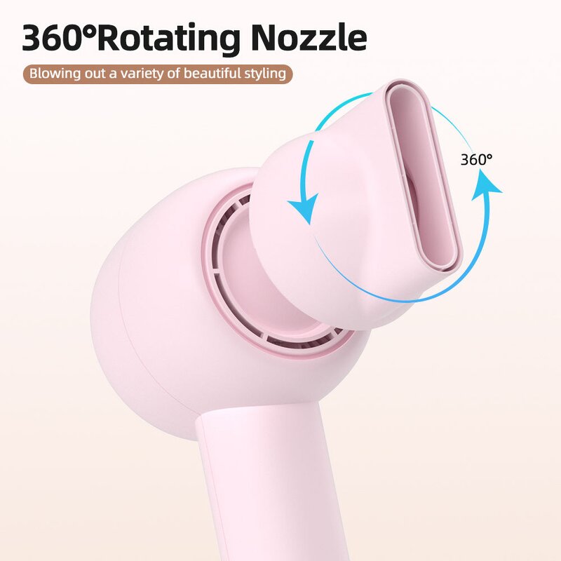 Portable Hair Dryer - 1400W Electric Household Negative Ion 110V Durable Plastic Styling