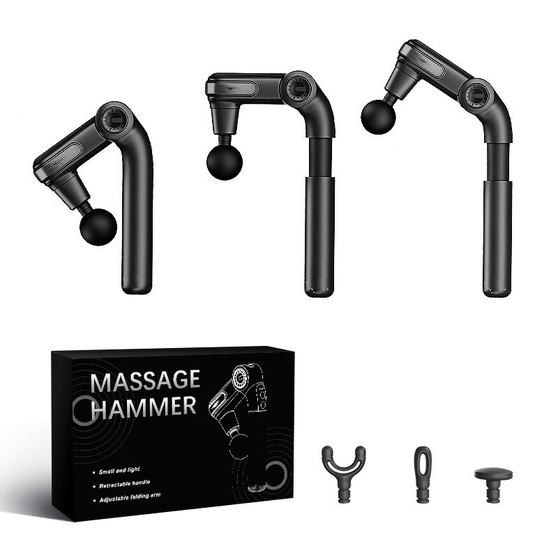 Cordless Fascia Gun - Intelligent Electric Brushless Motor Foldable Telescopic Hammer