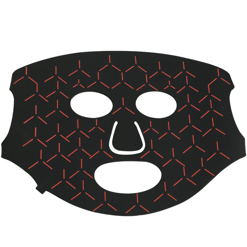 LED Silicone Facial Mask - Large Row Color Photon Near-Infrared Acne Neck Massage Remote