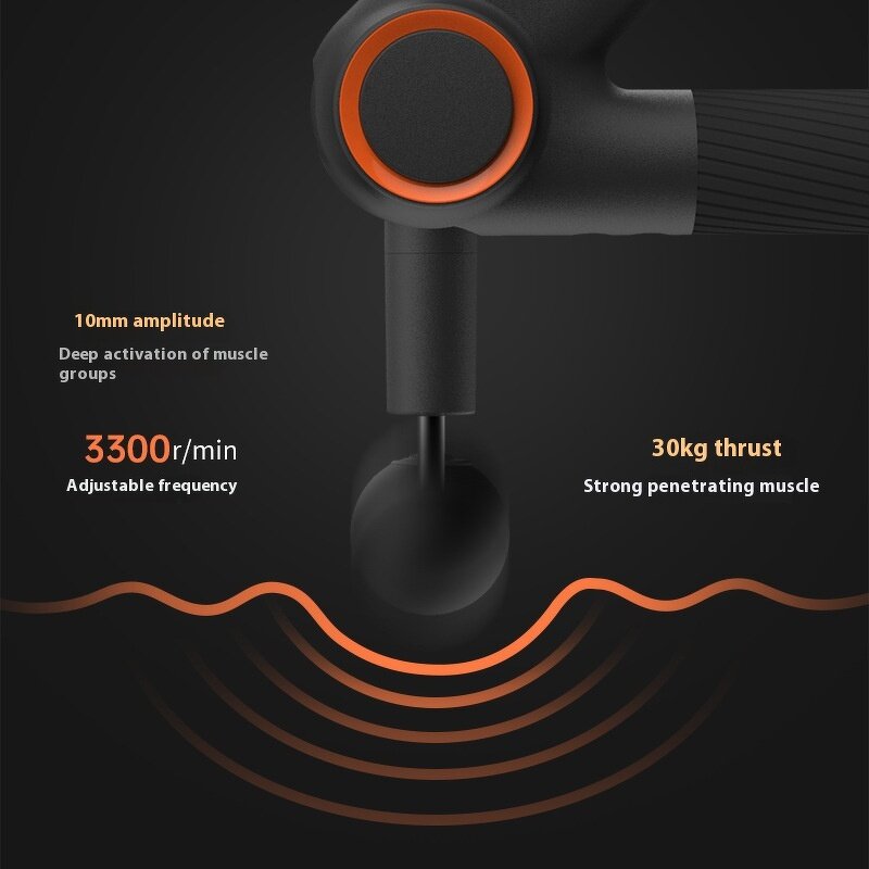 Rotary Fascia Gun - Adjustable Electric Brushless 5 Heads 2000mAh Body Fitness Relaxation