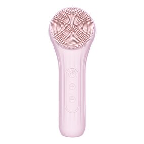 Silicone Cleansing Brush - Rechargeable Ultrasonic Electric Heat Function Wireless Remote
