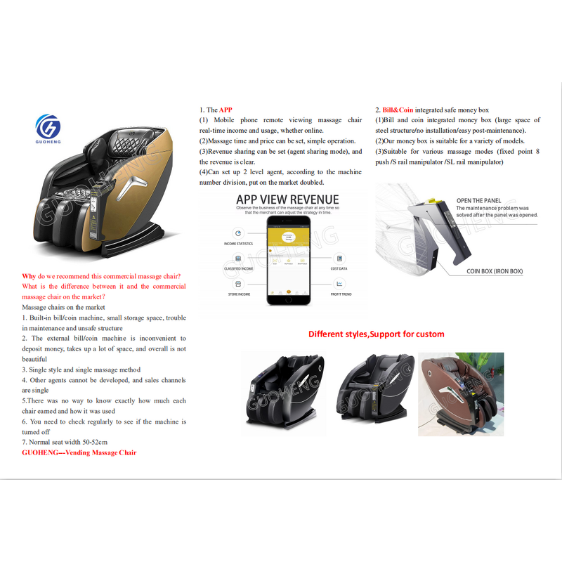 Commercial Massage Chair Manufacturer - Mall Vending 5d Business with Credit Card Machine & Coin