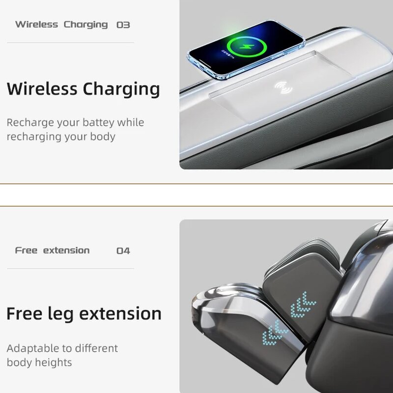 Massage Chair Manufacturer - Foot Massage Armchair XL Robotic SL Track Zero Gravity 4d 2024