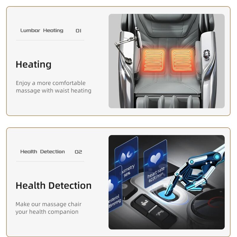 Massage Chair Manufacturer - Foot Massage Armchair XL Robotic SL Track Zero Gravity 4d 2024