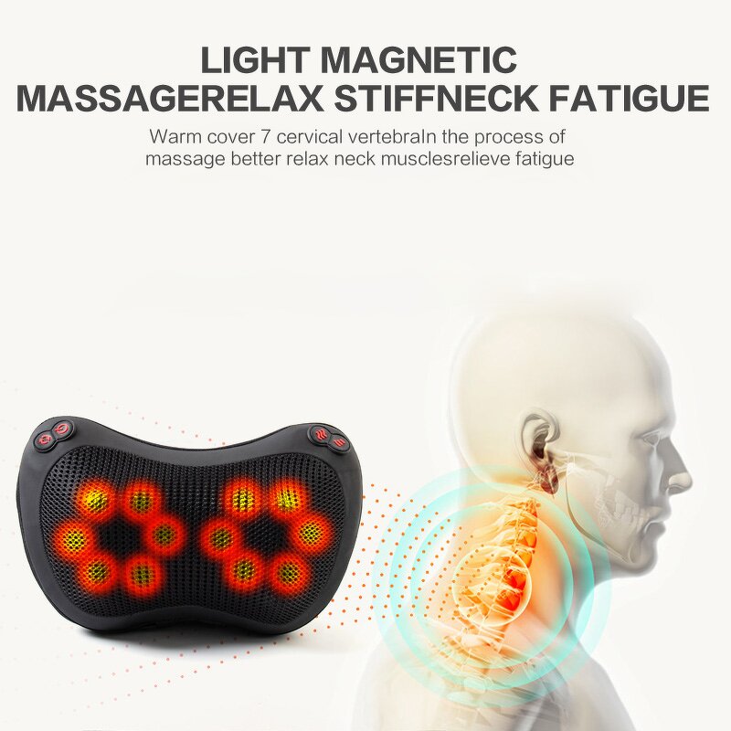 Chiropractic Neck Pillow - 2025 Travel Heat Soft Heating Massage Neck Relief Tool