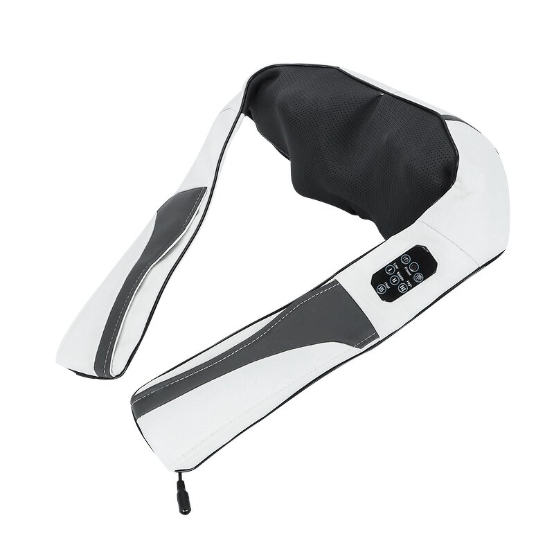 3D Shiatsu Massage Shawl - PU Leather Foldable Infrared Heat Neck Back Shoulder