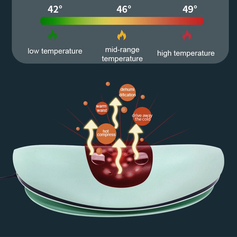 Lumbar Massager - Rechargeable Red Infrared Heat Air Pressure Psoas Stiffness Traction