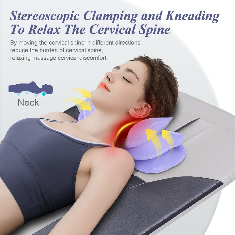 Office Chair Massage Pad - Home Neck Lumbar Back Electric Heating Air Thai Vibrating