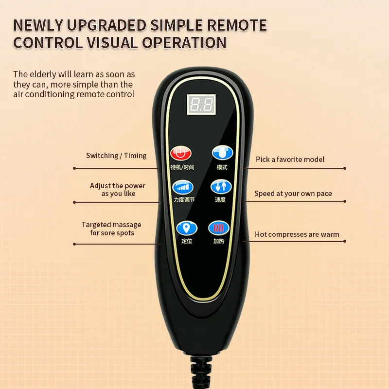 Car Office Seat Massager - Full Body Heat Lower Back Pain Neck Massage Mattress