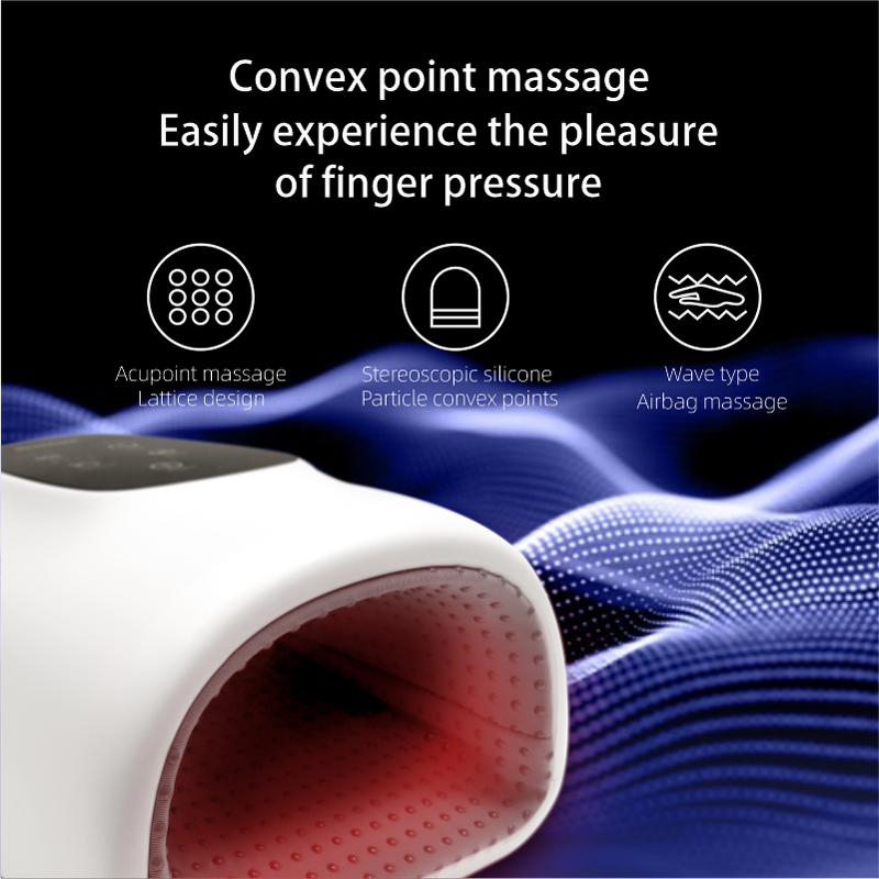 Shiatsu Hand Massager - 2025 New Palm Finger Kneading Air Compression Cordless