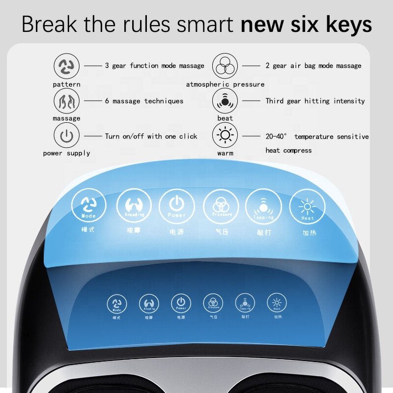 Leg Foot Massager - Factory Heating Shiatsu Air Compression Vibrating EMS Relief