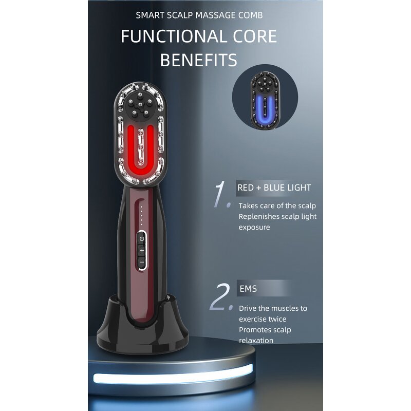 Phototherapy Hair Comb - Anti Hair Loss EMS RF Scalp Care Hair Growth Massage