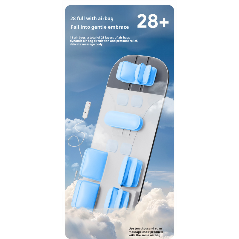 Air Bag Massage Cushion - 2025 Foldable Waist Back Legs Hot Compress Multi-Mode