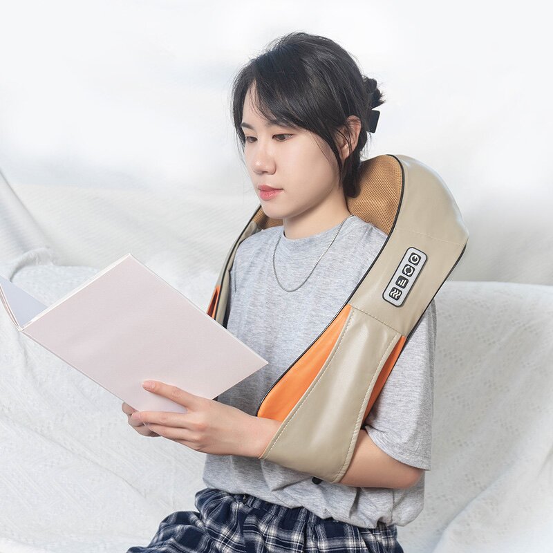 Shiatsu Massage Shawl - Rechargeable Kneading Neck Shoulder Full Body Relief Tool