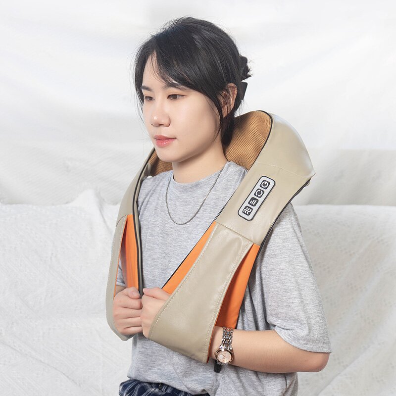 Shiatsu Massage Shawl - Rechargeable Kneading Neck Shoulder Full Body Relief Tool