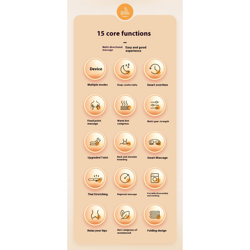 Thermal Massage Mat - Portable Electric Full Body Leg Waist Neck Head Care Heating