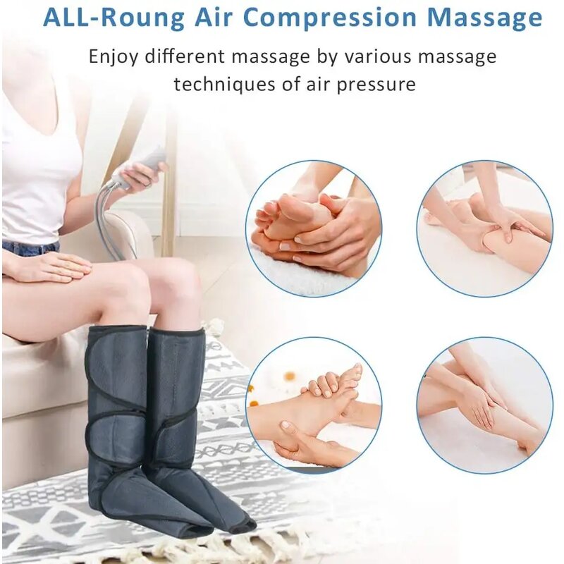 Inflatable Foot Massager - Air Pressure Leg Vibration Blood Circulation Relief Tool