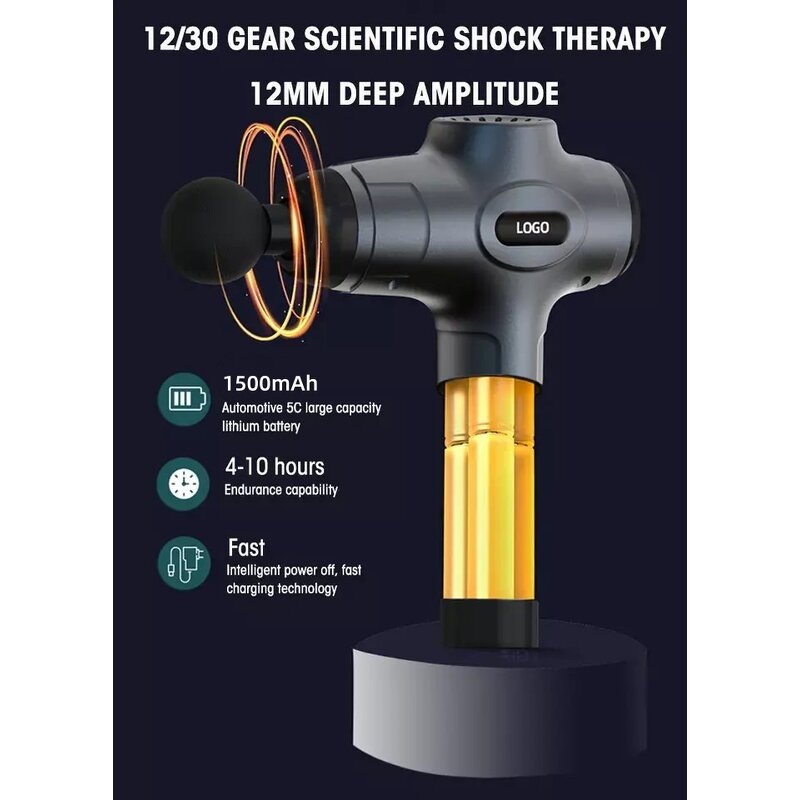 Massage Gun - 2025 New LCD Screen Deep Tissue Body Head Percussion Booster