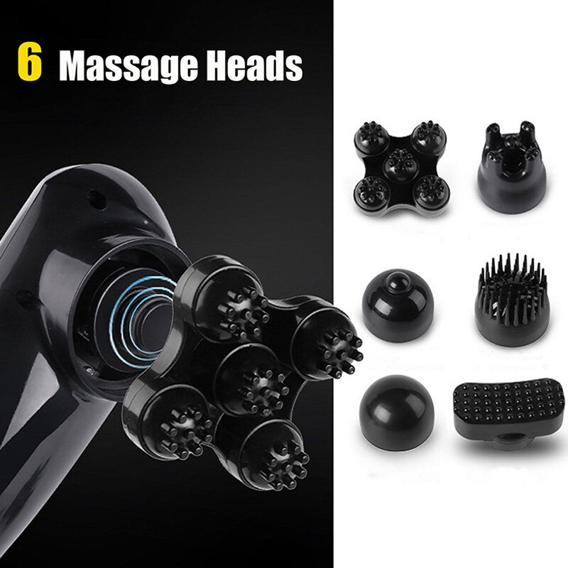 6 Heads Massager Hammer - Wireless Cordless Portable Full Body Multi-purpose Tool