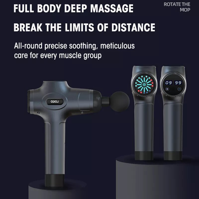 Massage Gun - 2025 New LCD Screen Deep Tissue Body Head Percussion Booster