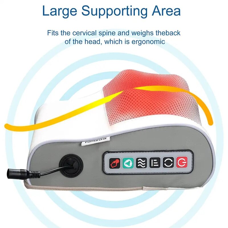 Travel Neck Massager - Promotional Head Heat Shoulder Back Vibrator Soft Support