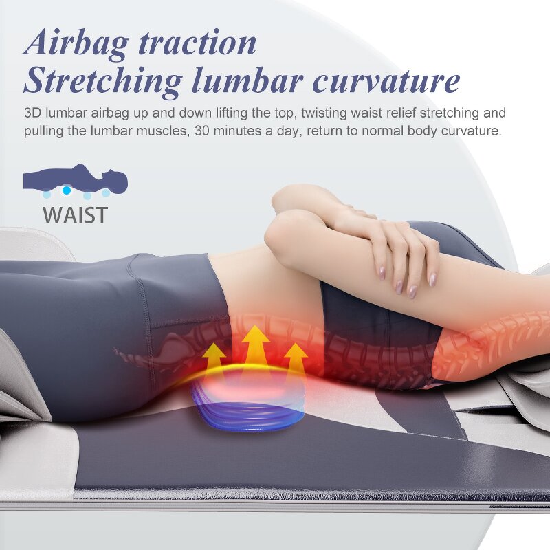 Office Chair Massage Pad - Home Neck Lumbar Back Electric Heating Air Thai Vibrating