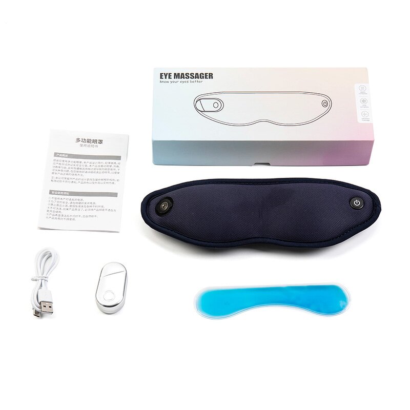 Hot&Cold Eye Massager - Vibration Foldable Rechargeable Electric Eye Care Mask