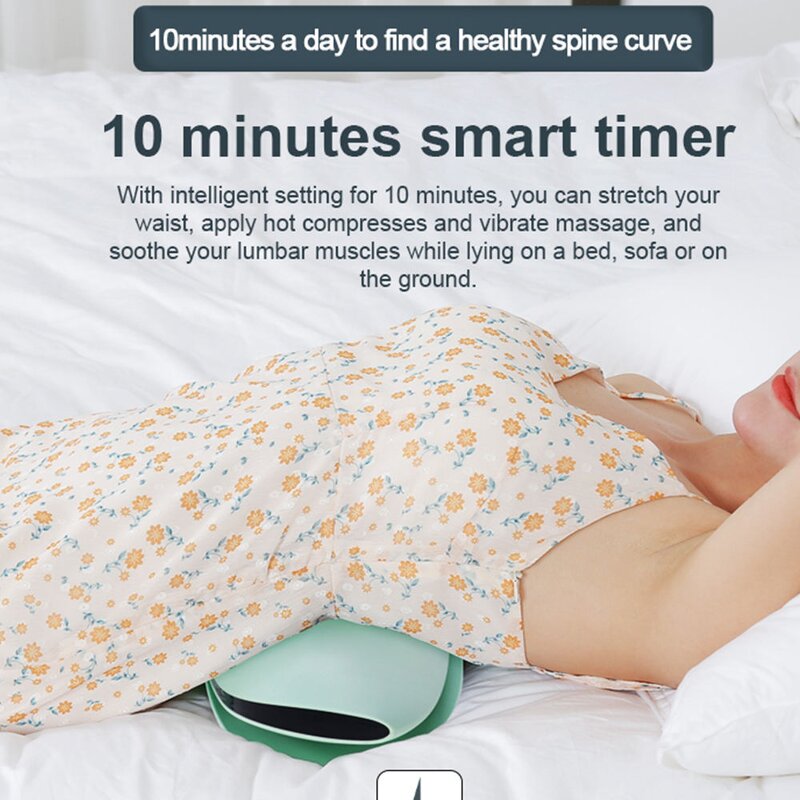 Lumbar Massager - Rechargeable Red Infrared Heat Air Pressure Psoas Stiffness Traction