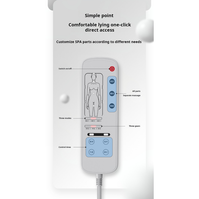 Air Bag Massage Cushion - 2025 Foldable Waist Back Legs Hot Compress Multi-Mode