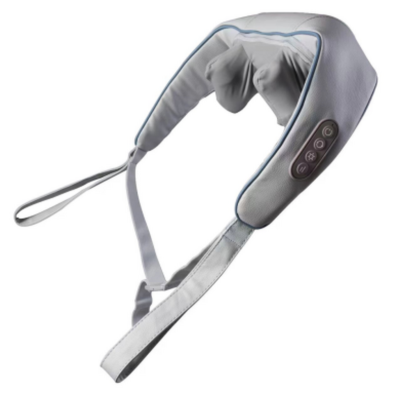 Mini Shiatsu Neck Massager - Heat Deep Tissue Electric Kneading Shoulder Pain Relief