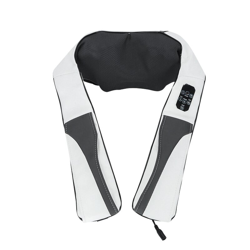 3D Shiatsu Massage Shawl - PU Leather Foldable Infrared Heat Neck Back Shoulder