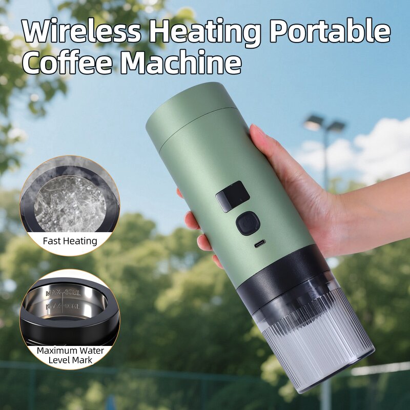 Portable Coffee Machine - 2025 Handheld Heater Wireless USB Charging Electric Pump