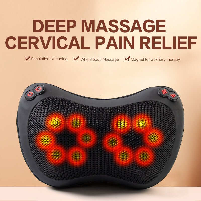 Chiropractic Neck Pillow - 2025 Travel Heat Soft Heating Massage Neck Relief Tool