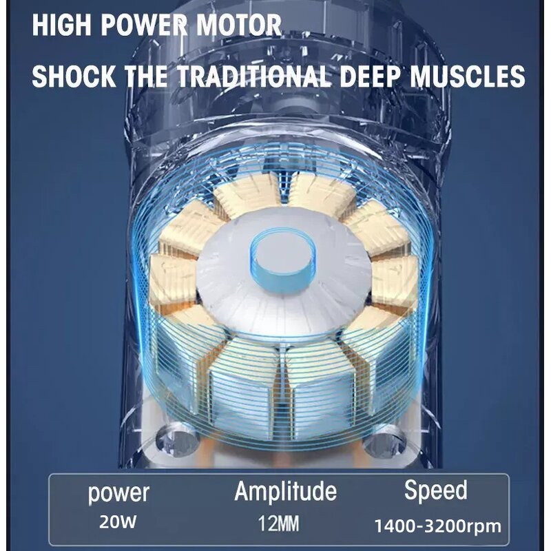 Massage Gun - 2025 New LCD Screen Deep Tissue Body Head Percussion Booster