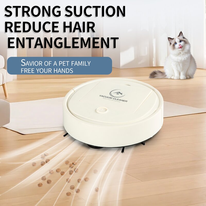 Mini Robot Vacuum - Fully Automatic Compact Cleaning Device USB Charging Daily Use
